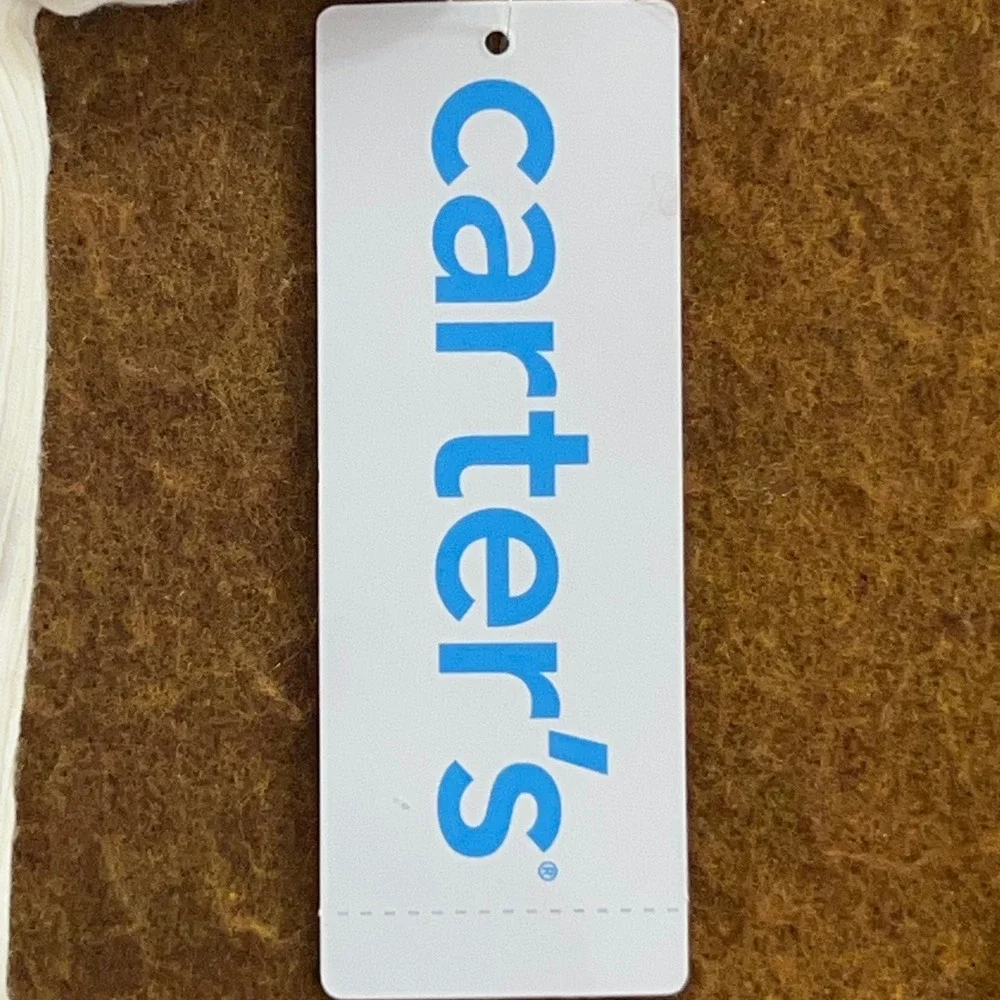 Carter's Girls XL 14 White Ribbed Short Sleeve Cotton T-Shirt NWT